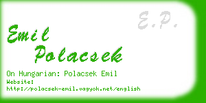 emil polacsek business card